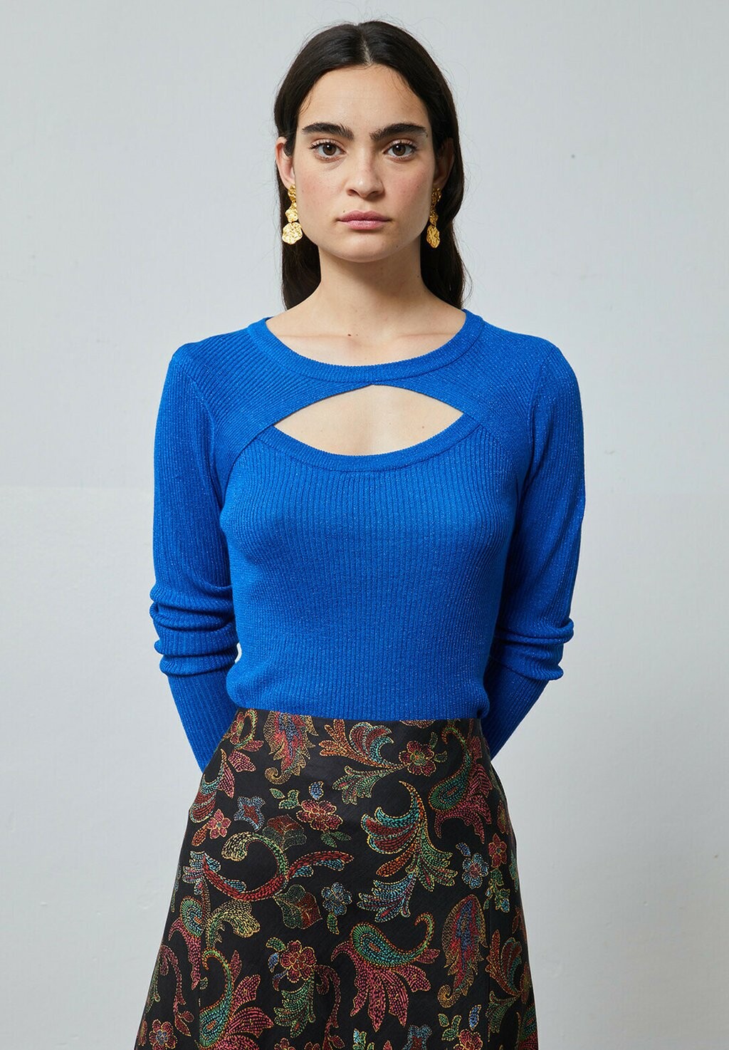 

Свитер With Shiny Neckline Detail System Action, синий