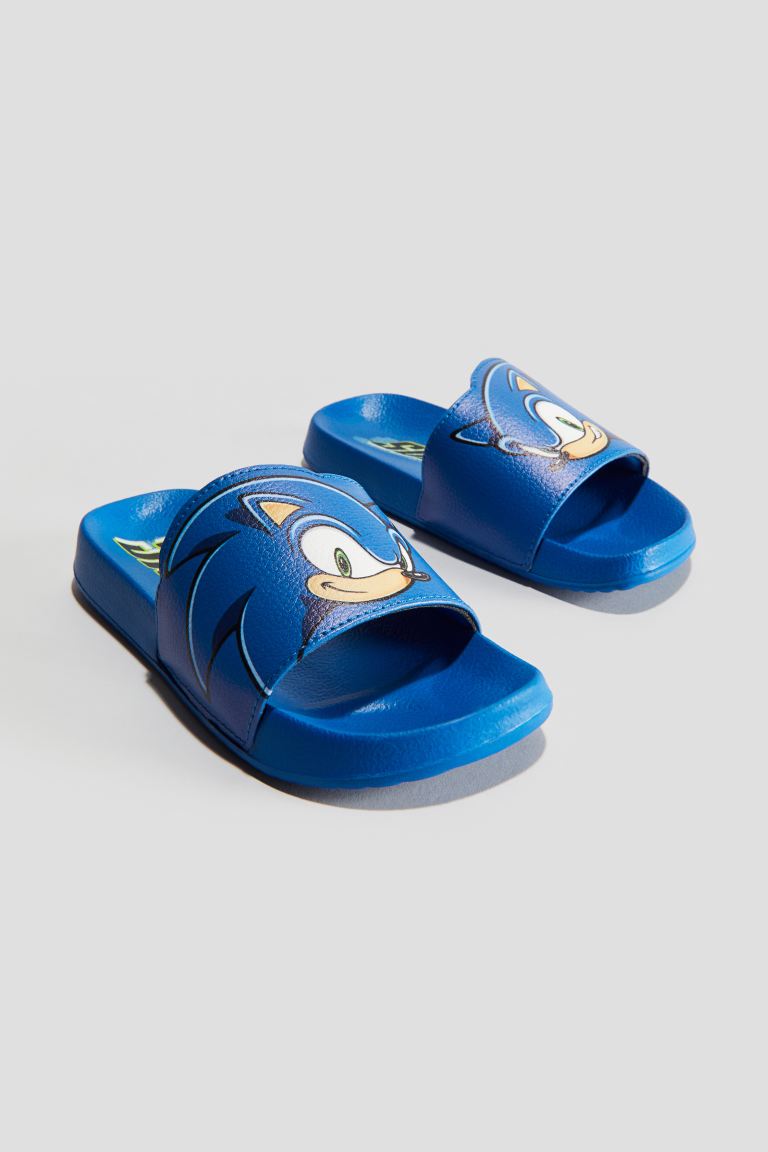 Купальные босоножки с принтом H&M, синий сандалии размер 27 синий