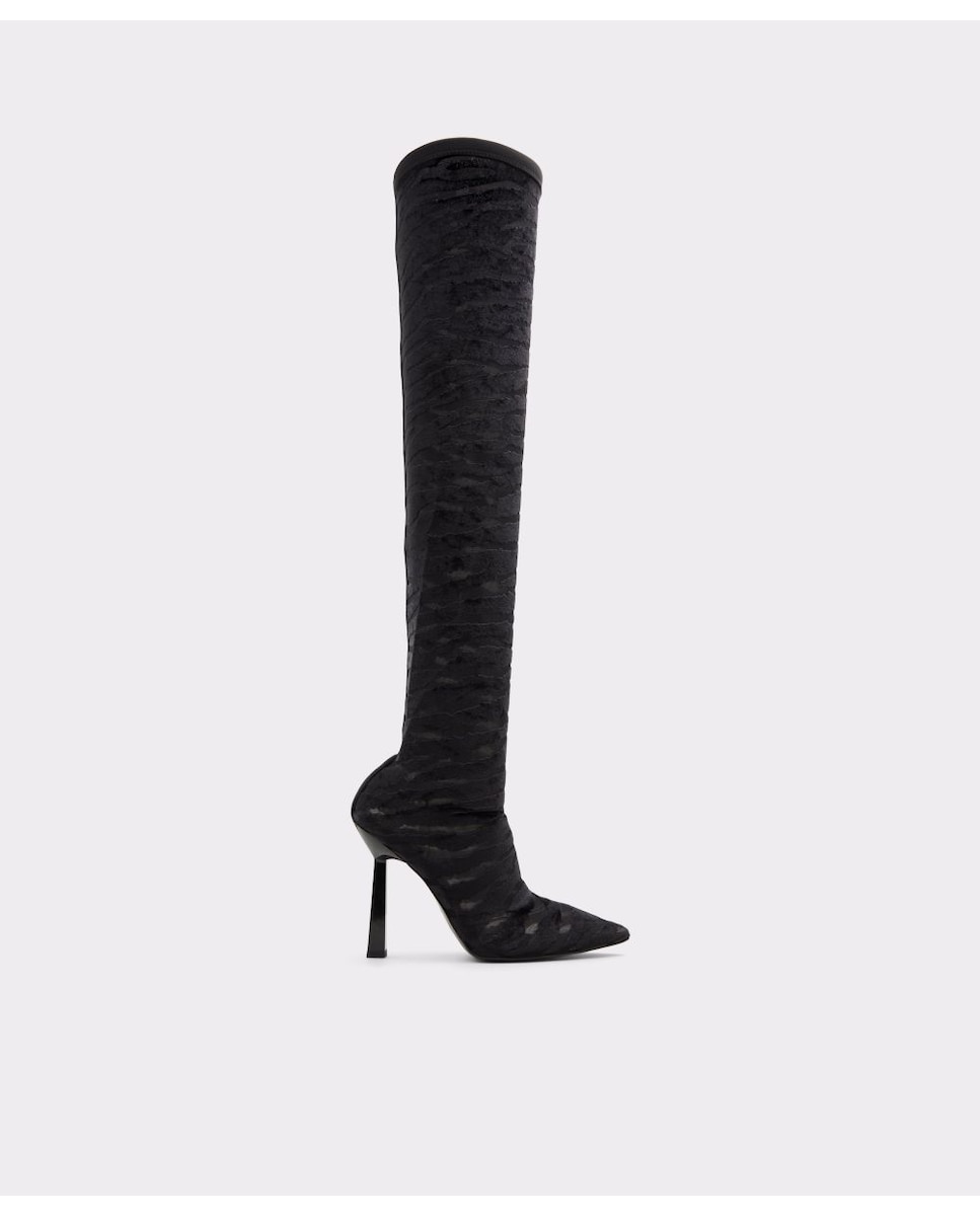 Женские ботинки из черной ткани с острым носком Aldo, черный цена и фото