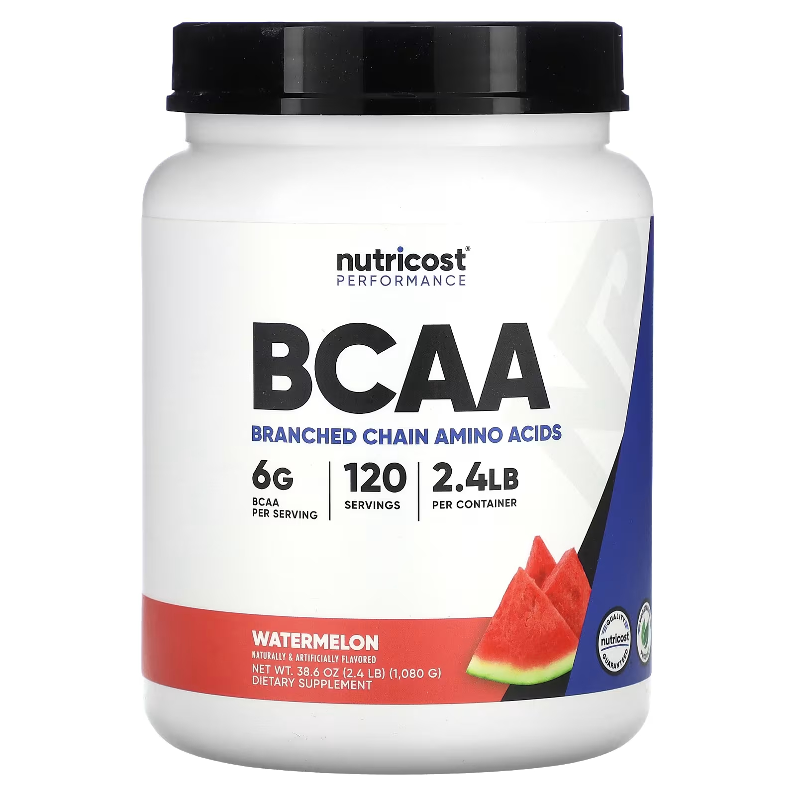 Пищевая добавка Nutricost Performance BCAA арбуз, 1080 г пищевая добавка snap supplements bcaa гранат и арбуз 277 г