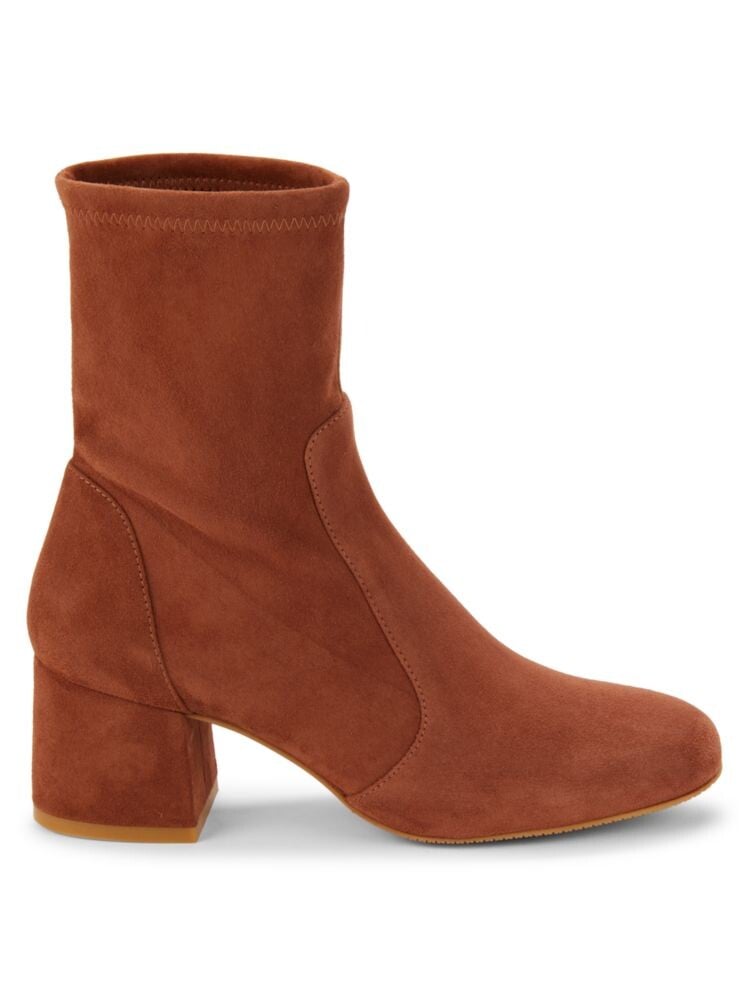 

Изящные замшевые ботильоны-носки Stuart Weitzman, цвет Cappuccino