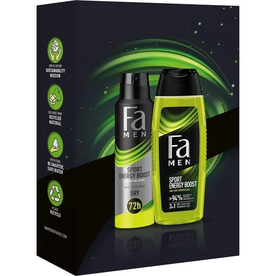 

Набор уходовой косметики, 2 шт. Fa, Men Sport Energy Boost