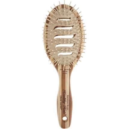 Бамбуковая щетка Touch Экологичная бамбуковая щетка для распутывания волос Нейлоновая щетина Размер M Вентиляционное отверстие, Olivia Garden