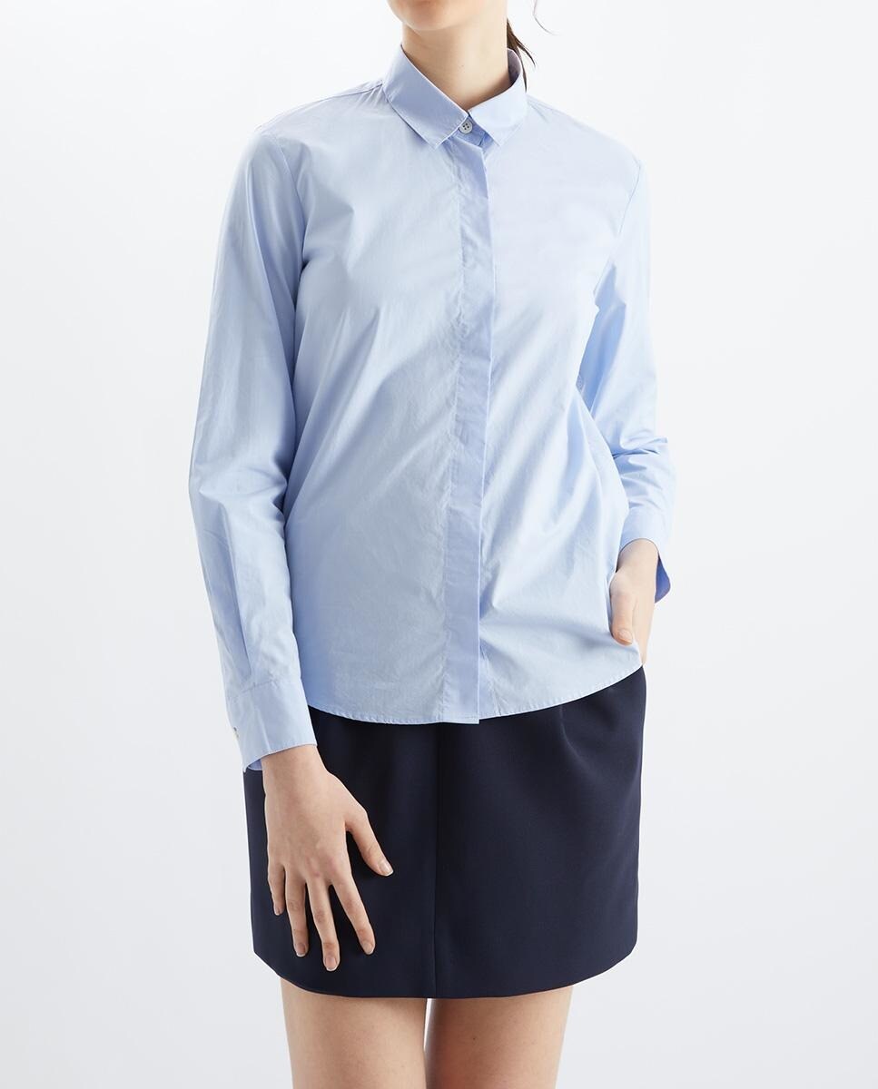 Простая женская рубашка с длинным рукавом Loreak Mendian, синий
