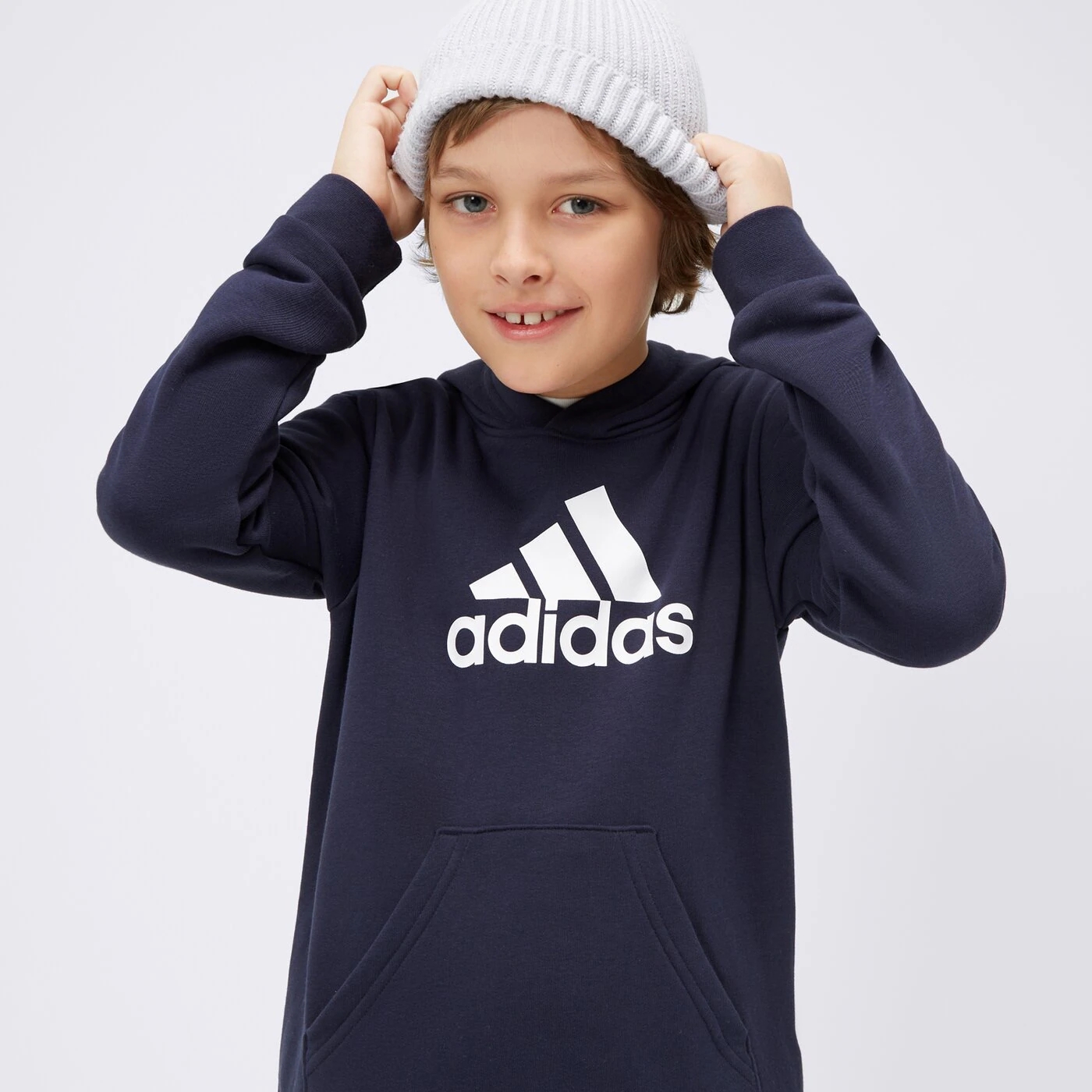 Свитшот Adidas с капюшоном, синий