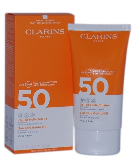 

Солнцезащитное масло-гель для загара для тела, SPF 50+, 150 мл Clarins