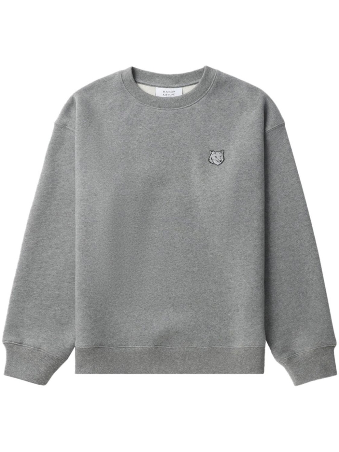 

Maison Kitsuné толстовка с нашивкой волка, серый