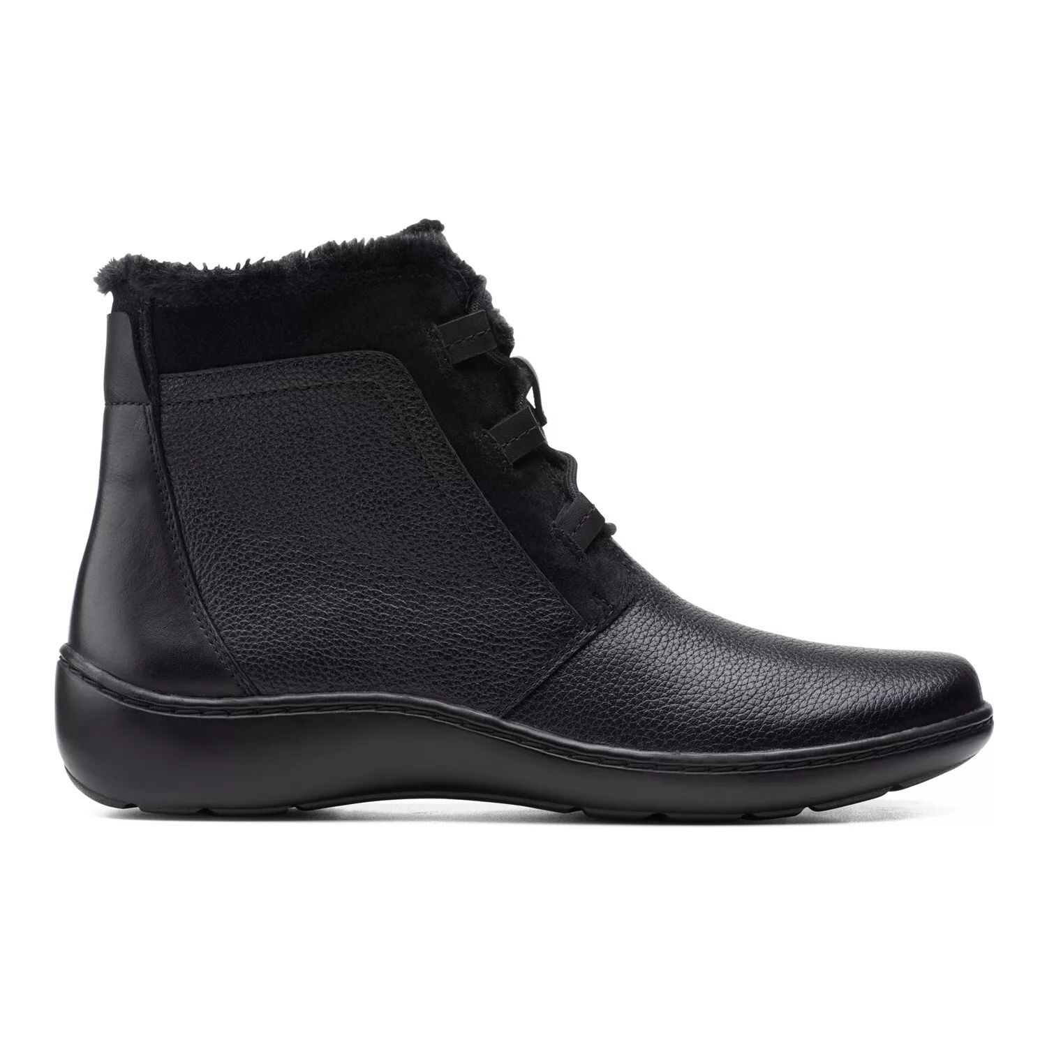 

Женские ботильоны Clarks Cora Chai из искусственного меха Clarks, черный