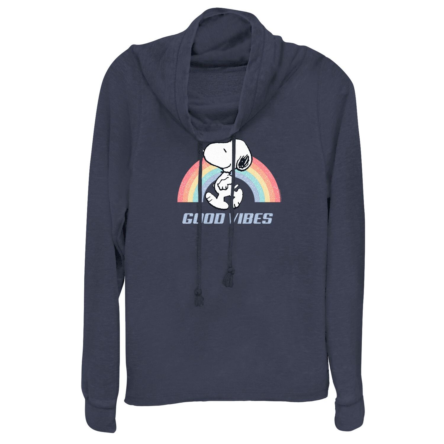 

Толстовка с рисунком Peanuts Rainbow Good Vibes для подростков с воротником-хомутом и рисунком Licensed Character