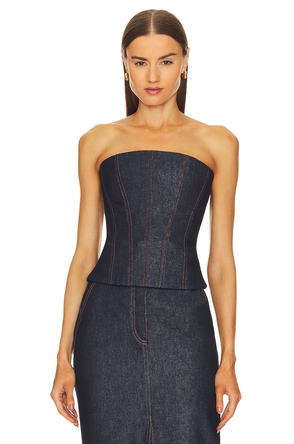 Топ Rozie Corsets Denim Corset, цвет Dark Blue