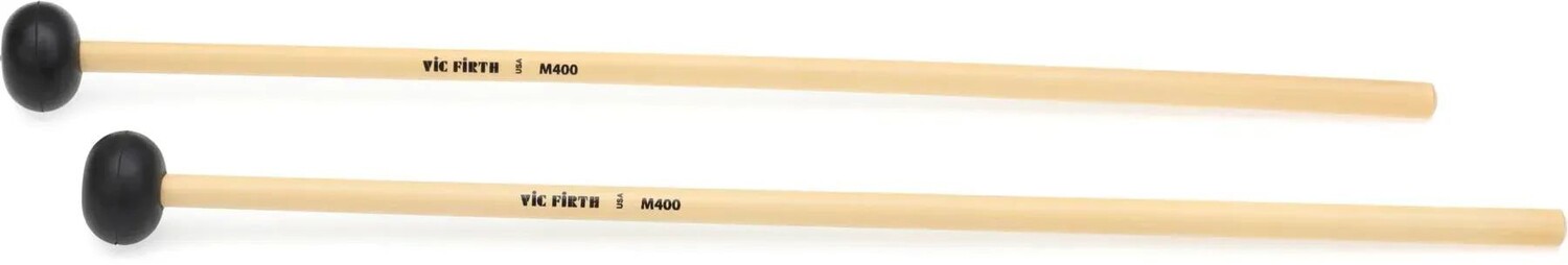 

Колотушки для клавиатуры серии Vic Firth M400 Articulate — овальный сердечник из мягкой резины, ротанг