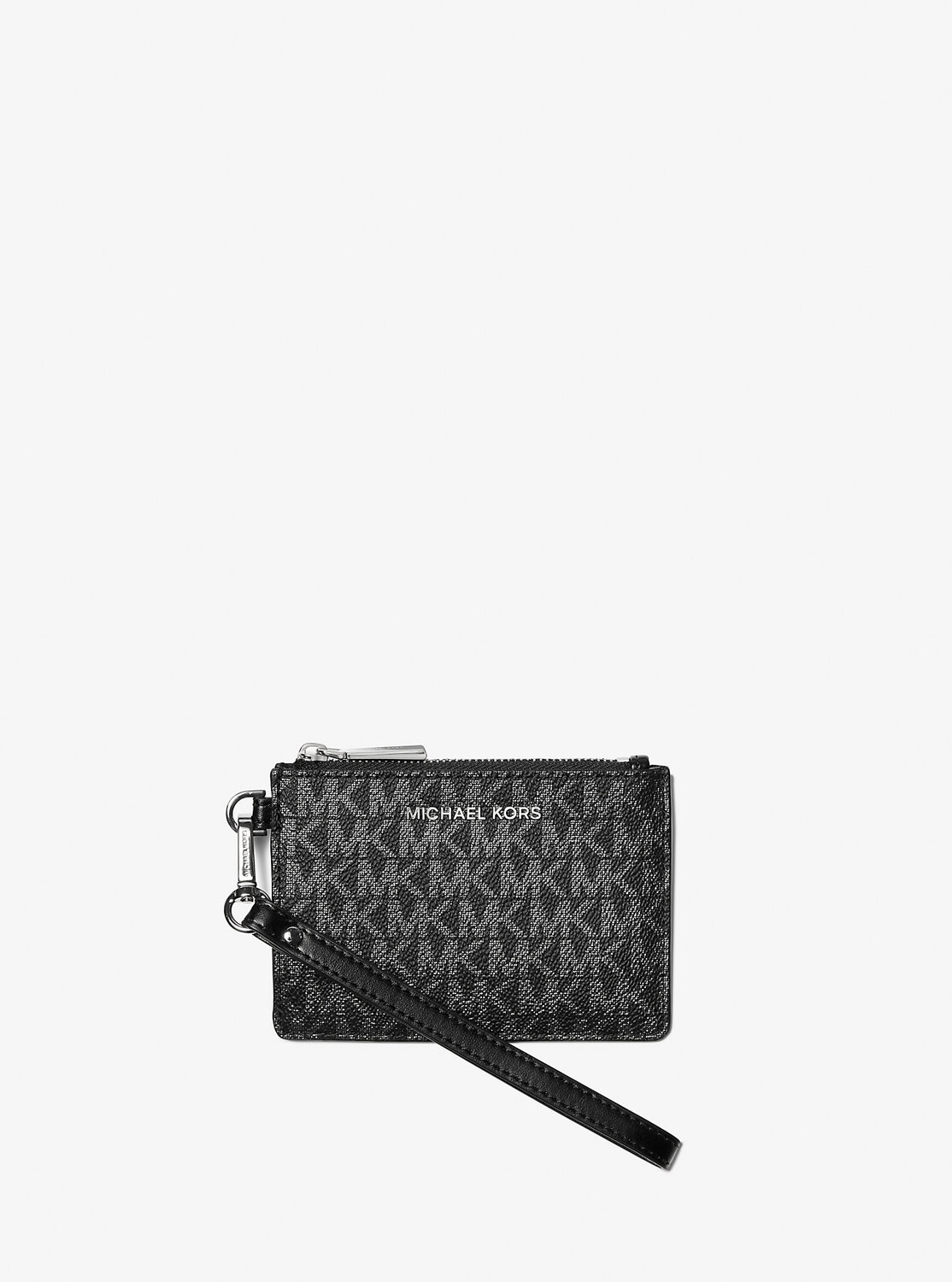 

Портмоне с металлизированным фирменным логотипом Michael Kors, серебряный