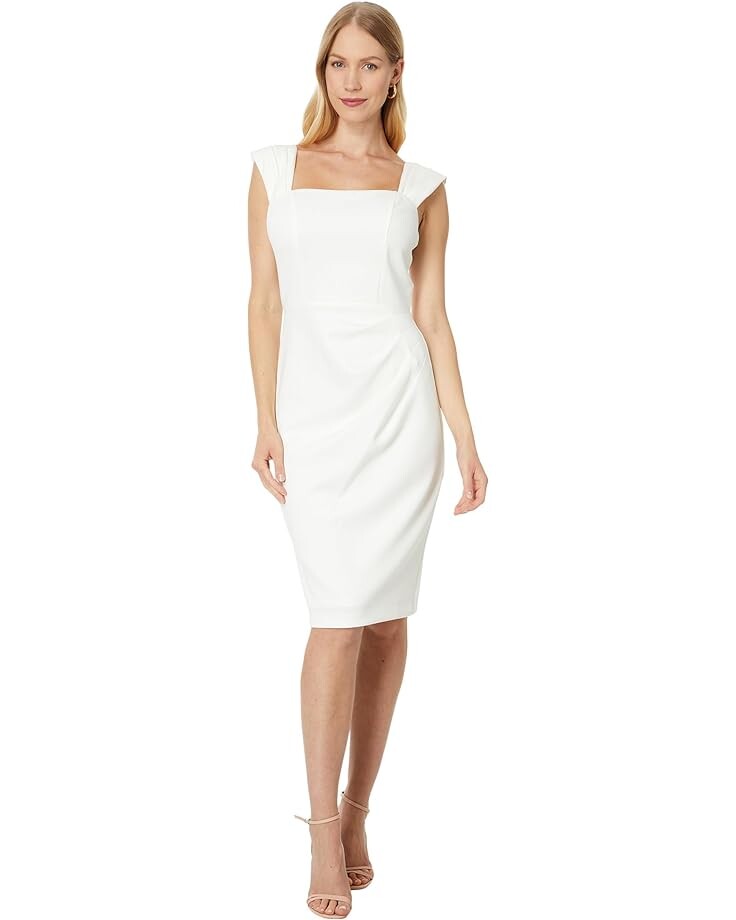 

Платье Vince Camuto Scuba Bodycon, слоновая кость, Бежевый