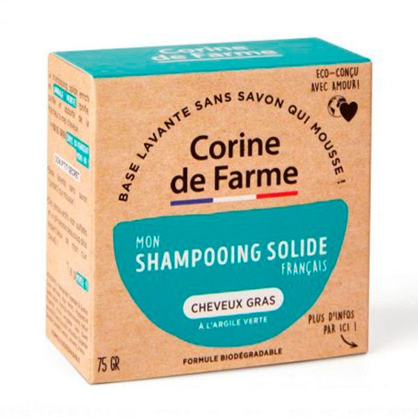 Твердый шампунь для жирных волос 75 гр Corine De Farme жидкость corine de farme для снятия лака с ногтей 100мл х 2шт