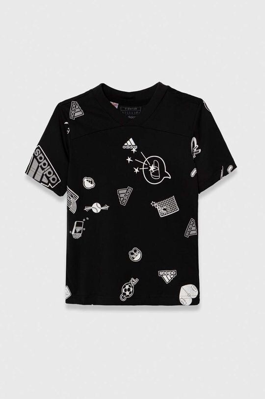 

Хлопковая футболка для детей adidas, черный
