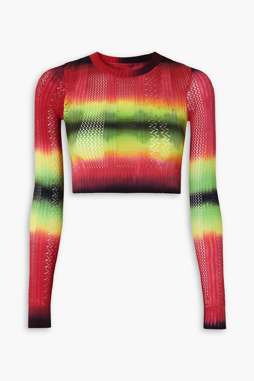 Укороченный свитер вязки пуанты деграде AGR, красный