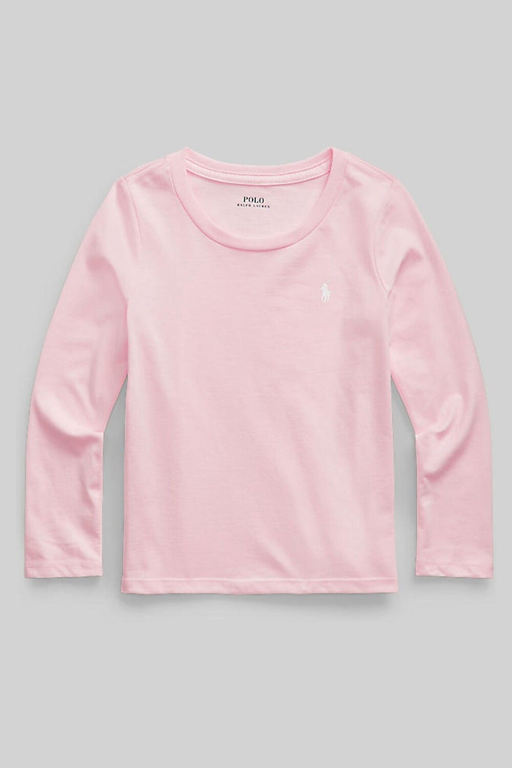 

Светло-розовая хлопковая футболка с длинными рукавами Polo Ralph Lauren, розовый