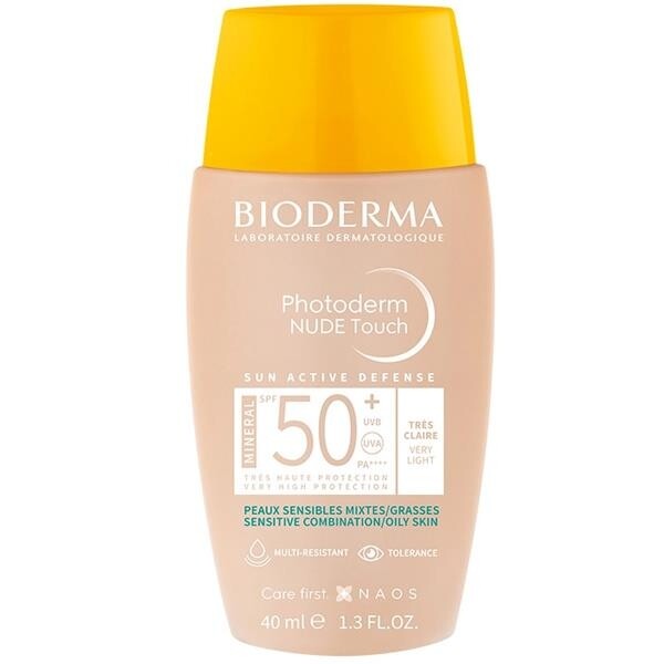 

Bioderma Photoderm Nude Touch SPF 50+ 40 мл Оттеночный солнцезащитный крем