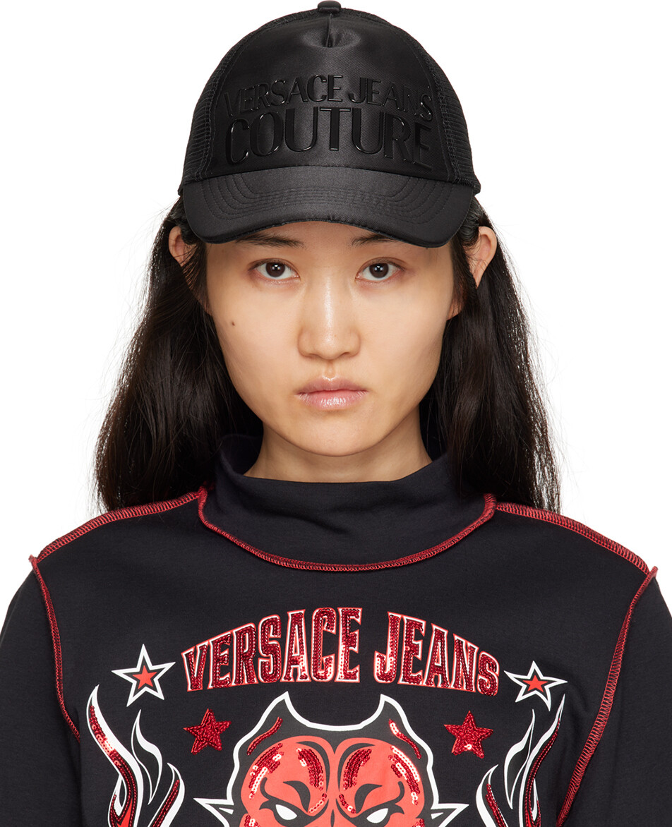 

Черная кепка с логотипом Versace Jeans Couture