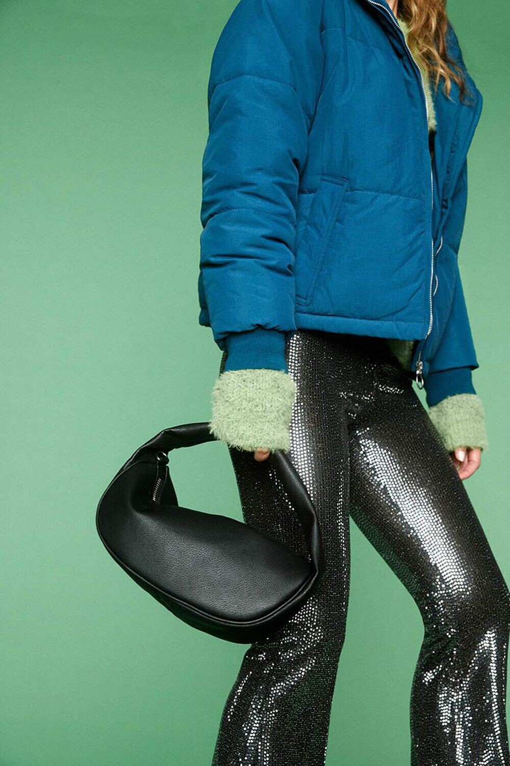 

Сумка Baguette из искусственной кожи Forever 21, черный