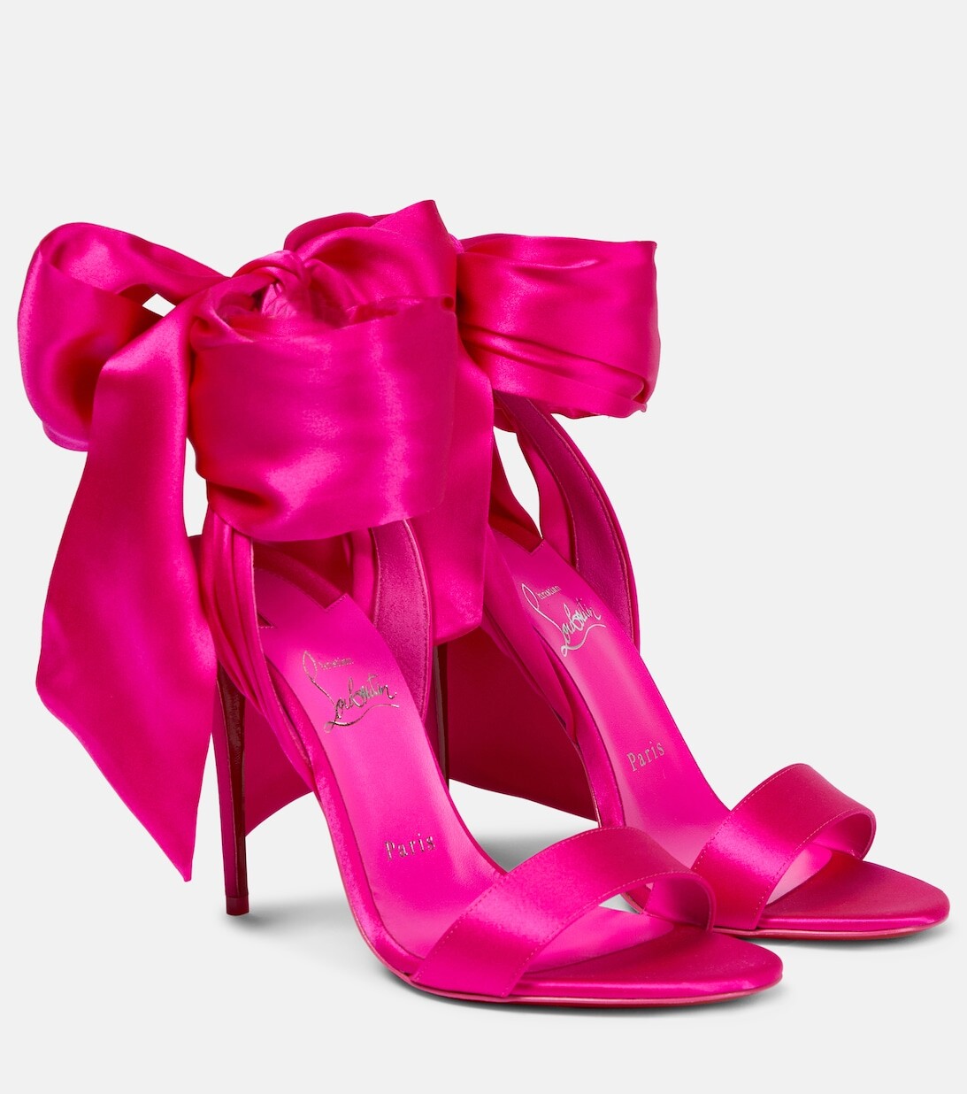 

Сандалии Sandale Du Désert 100 из атласа Christian Louboutin, розовый