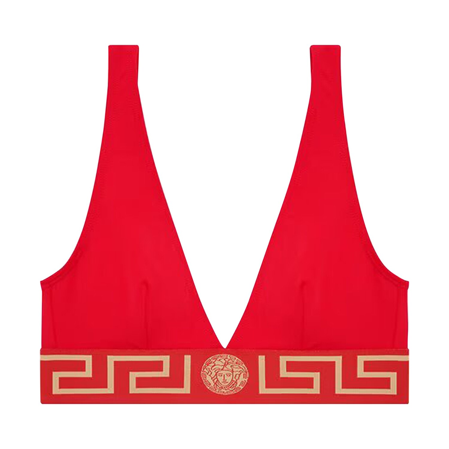 

Versace Топ бикини с каймой Greca, Красный