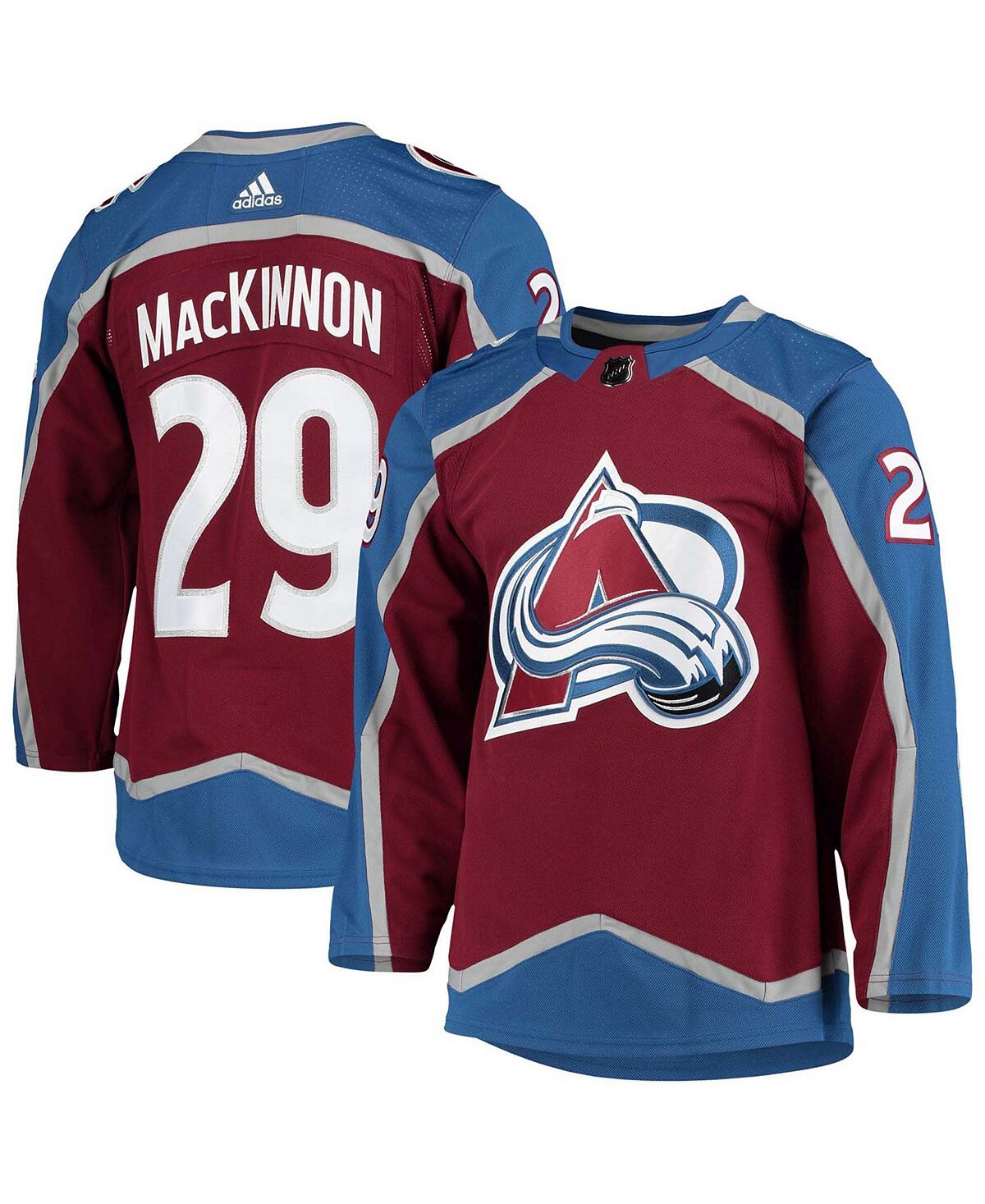 

Мужская футболка Nathan Mackinnon Burgundy Colorado Avalanche Home Prime green Authentic Pro Player Джерси adidas