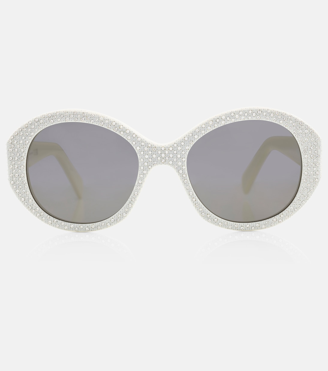 Солнцезащитные очки круглой формы с яркими 3 точками Celine Eyewear, белый фотографии