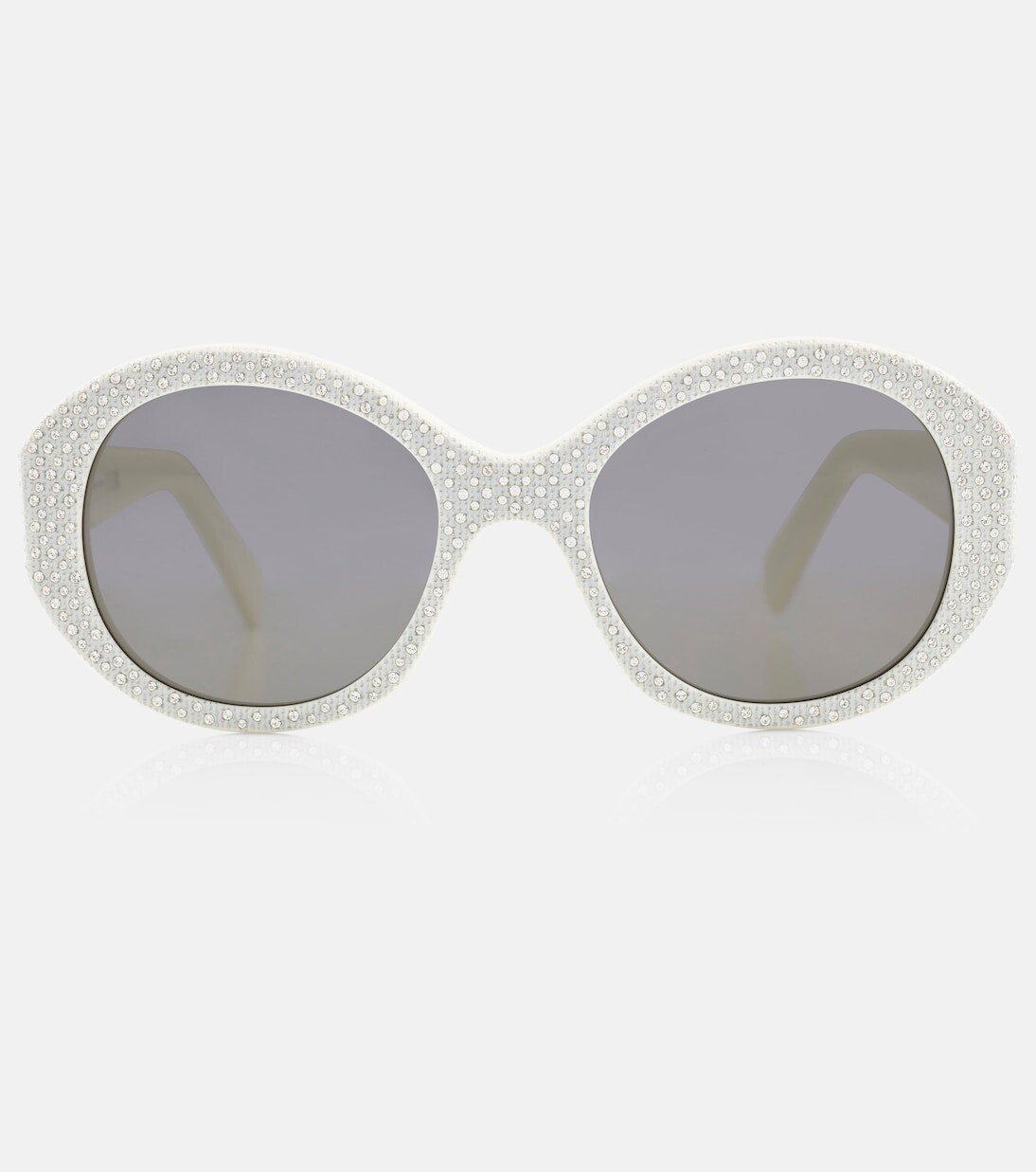 

Солнцезащитные очки круглой формы с яркими 3 точками Celine Eyewear, белый