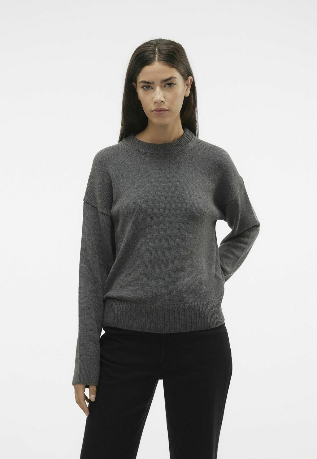 

Свитшот Vero Moda VMHALDIS LS CREW NECK, цвет dark grey melange