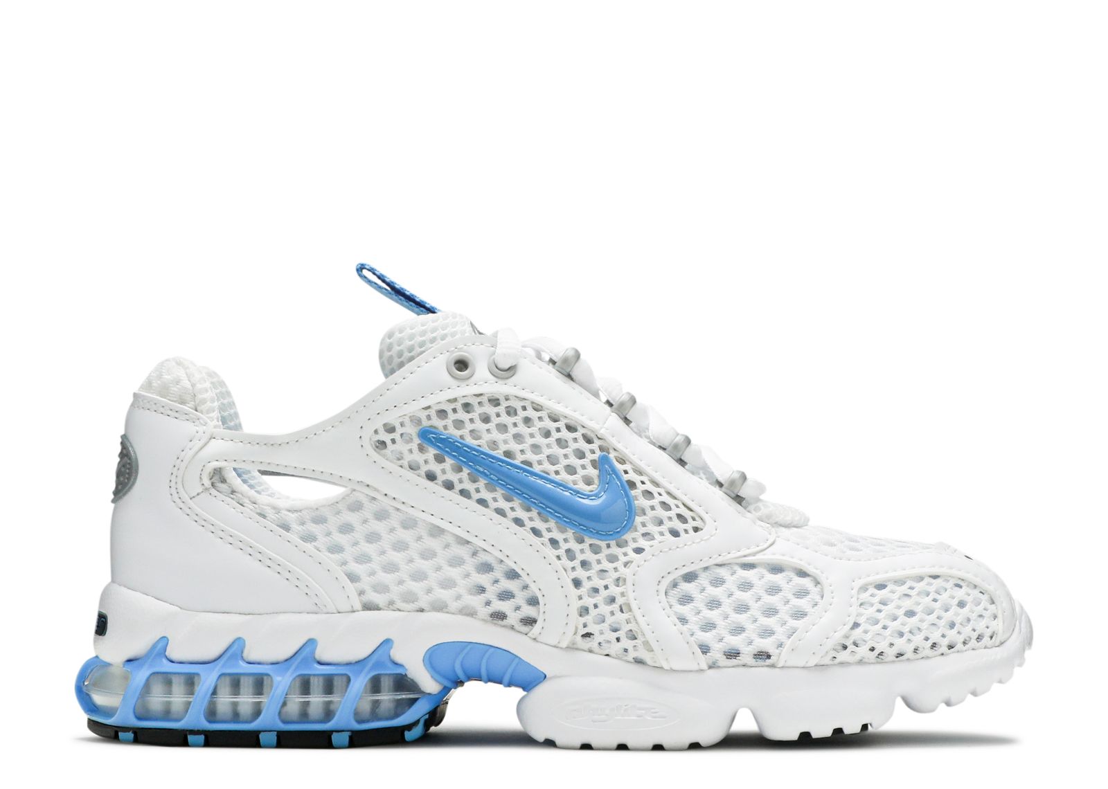 Кроссовки Nike Wmns Air Zoom Spiridon Cage 2 'White University Blue', белый stussy x nike air zoom spiridon cage 2 men women running shoes breathable outdoor sports sneakers mens trianers eur 36 45