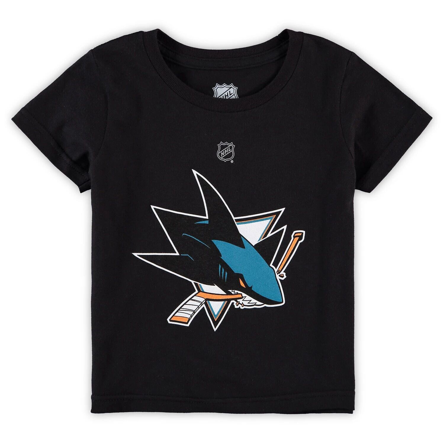 

Черная футболка с основным логотипом San Jose Sharks для малышей Outerstuff