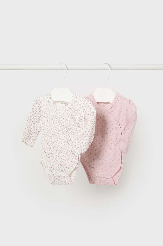 

Хлопковое детское боди (2 шт.) Mayoral Newborn, розовый