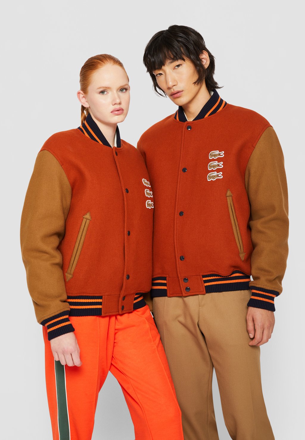 Куртка-бомбер Exclusive Unisex Lacoste, цвет orange/marron