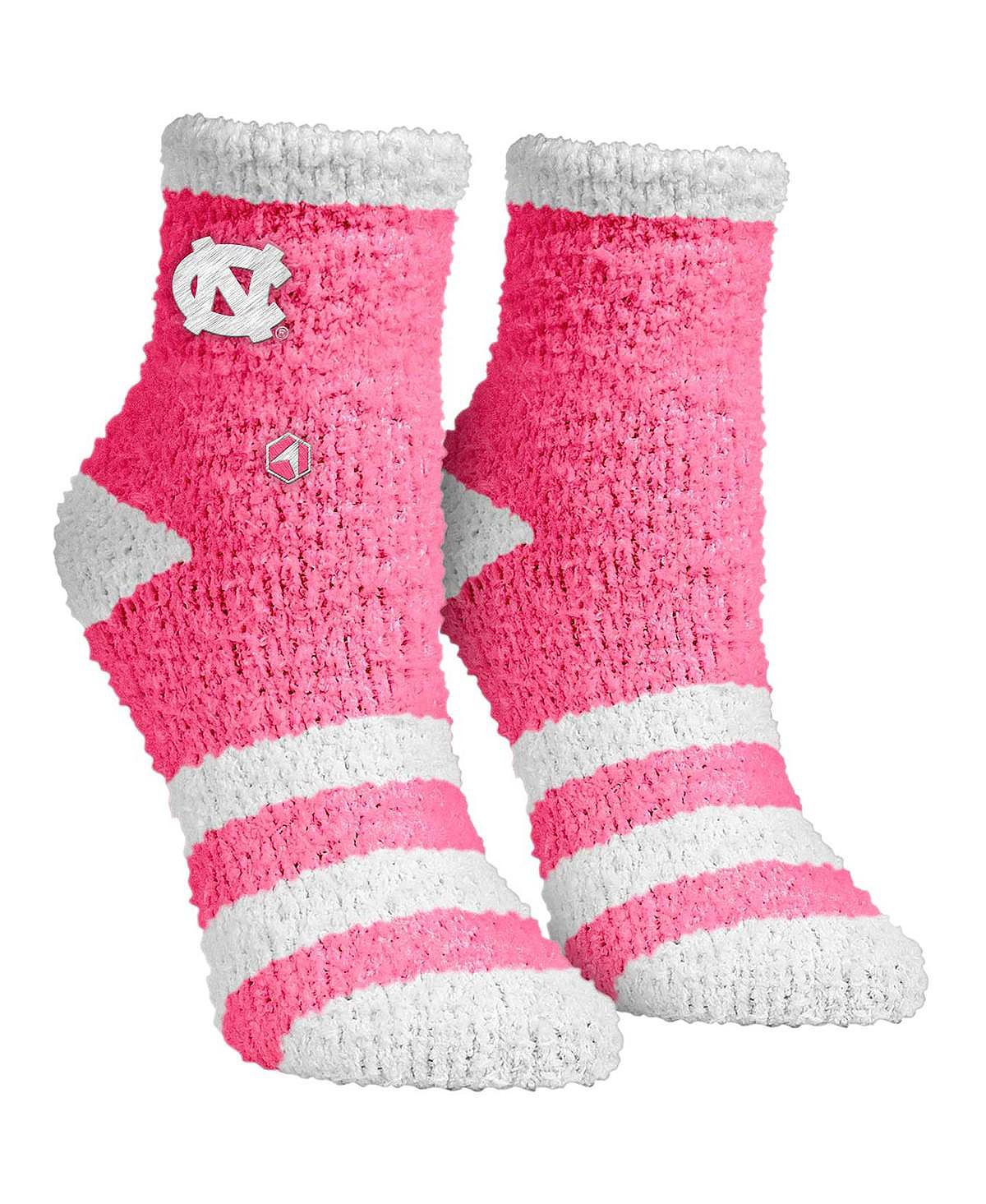 

Женские носки Розовые носки North Carolina Tar Heels Fuzzy Crew Socks Rock 'Em, розовый