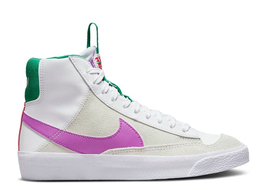 

Кроссовки Nike Blazer Mid '77 Gs 'Dance - White Fuchsia Green', белый