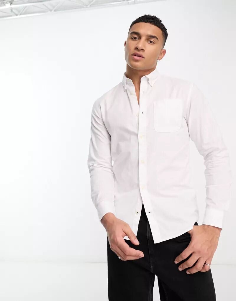 

Белая оксфордская рубашка узкого кроя Jack & Jones Essentials