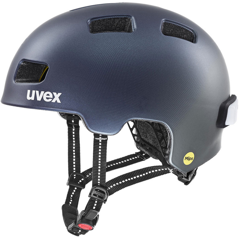 Велосипедный шлем City 4 Mips Uvex, синий фара с задним фонарем ventura
