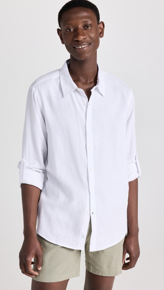 

Рубашка Onia Air Linen Long Sleeve, белый