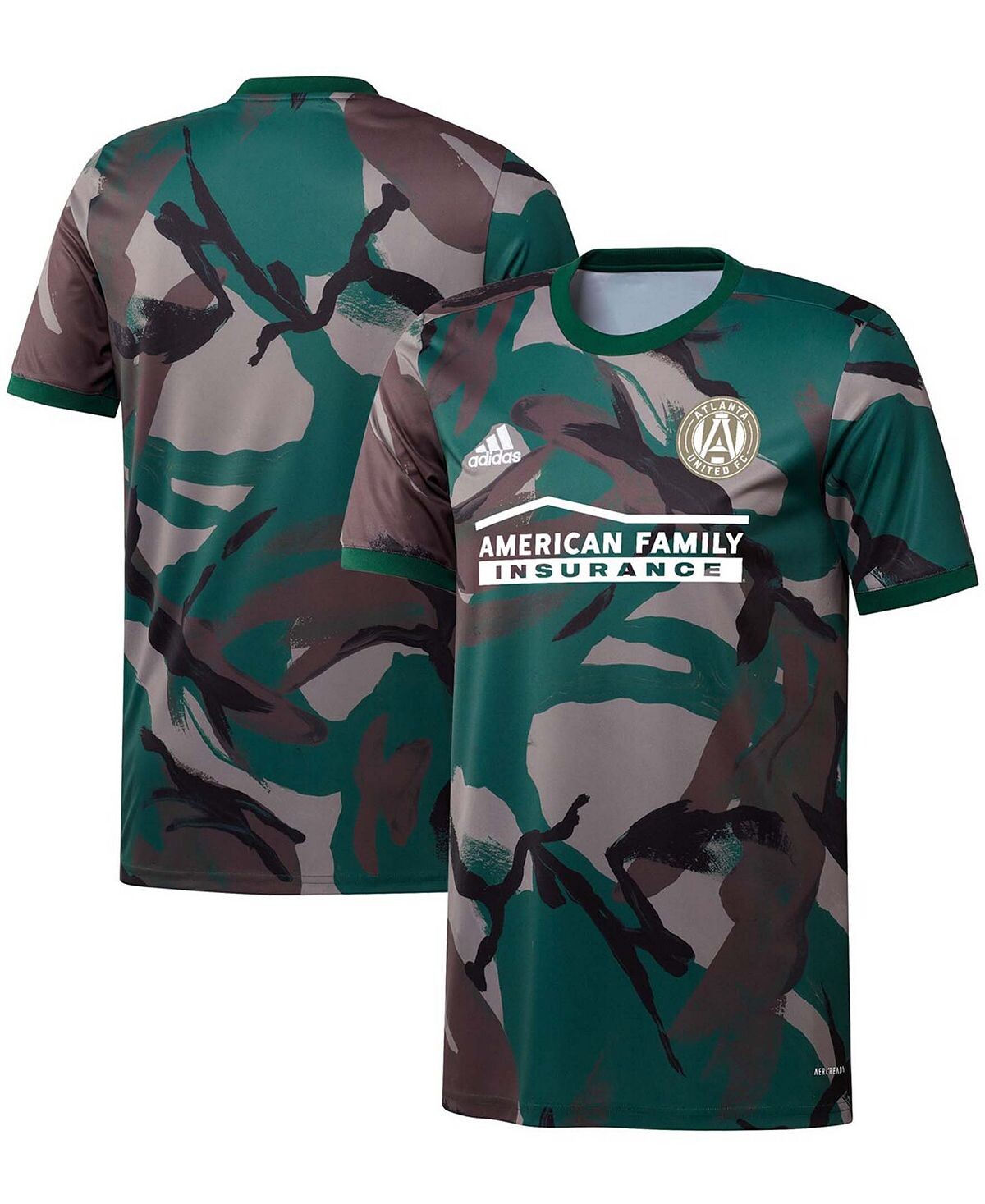 

Мужская камуфляжная футболка перед матчем Atlanta United FC 2021 adidas