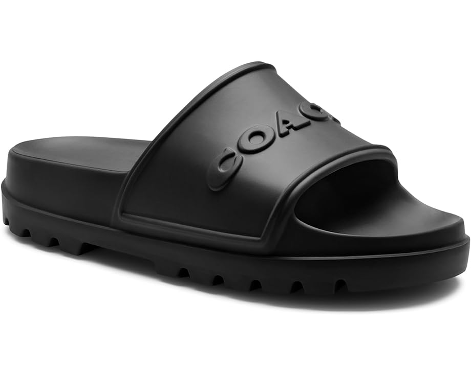 Сандалии COACH Jesse Rubber Slide, черный сандалии coach ulla slide цвет black rubber