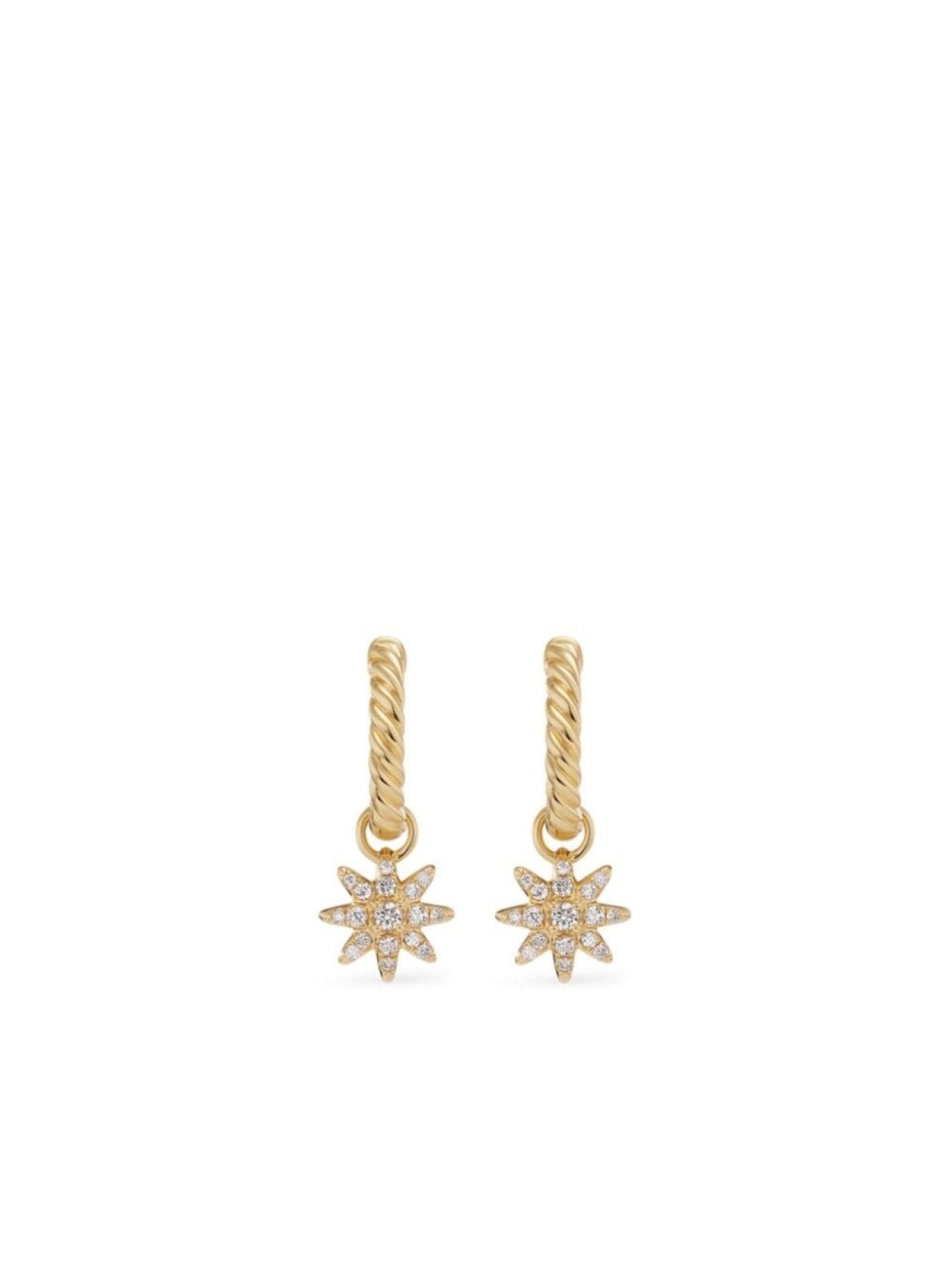 

Серьги-кольца Petite Starburst из желтого золота с бриллиантами David Yurman, золотой