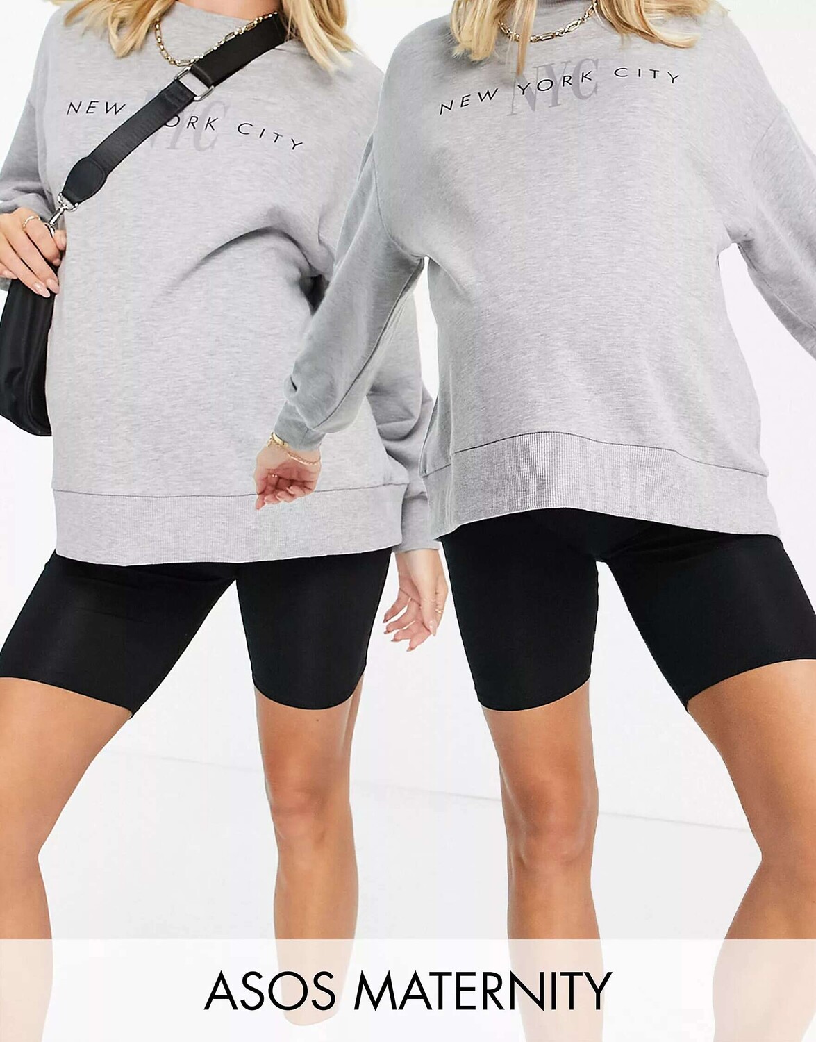 

Черные базовые шорты-леггинсы из двух комплектов ASOS DESIGN Maternity