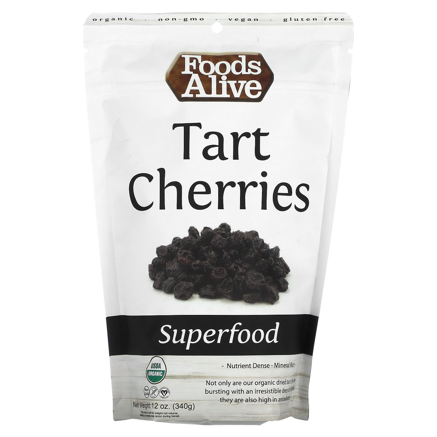 

Superfood, вишня, 340 г (12 унций), Foods Alive