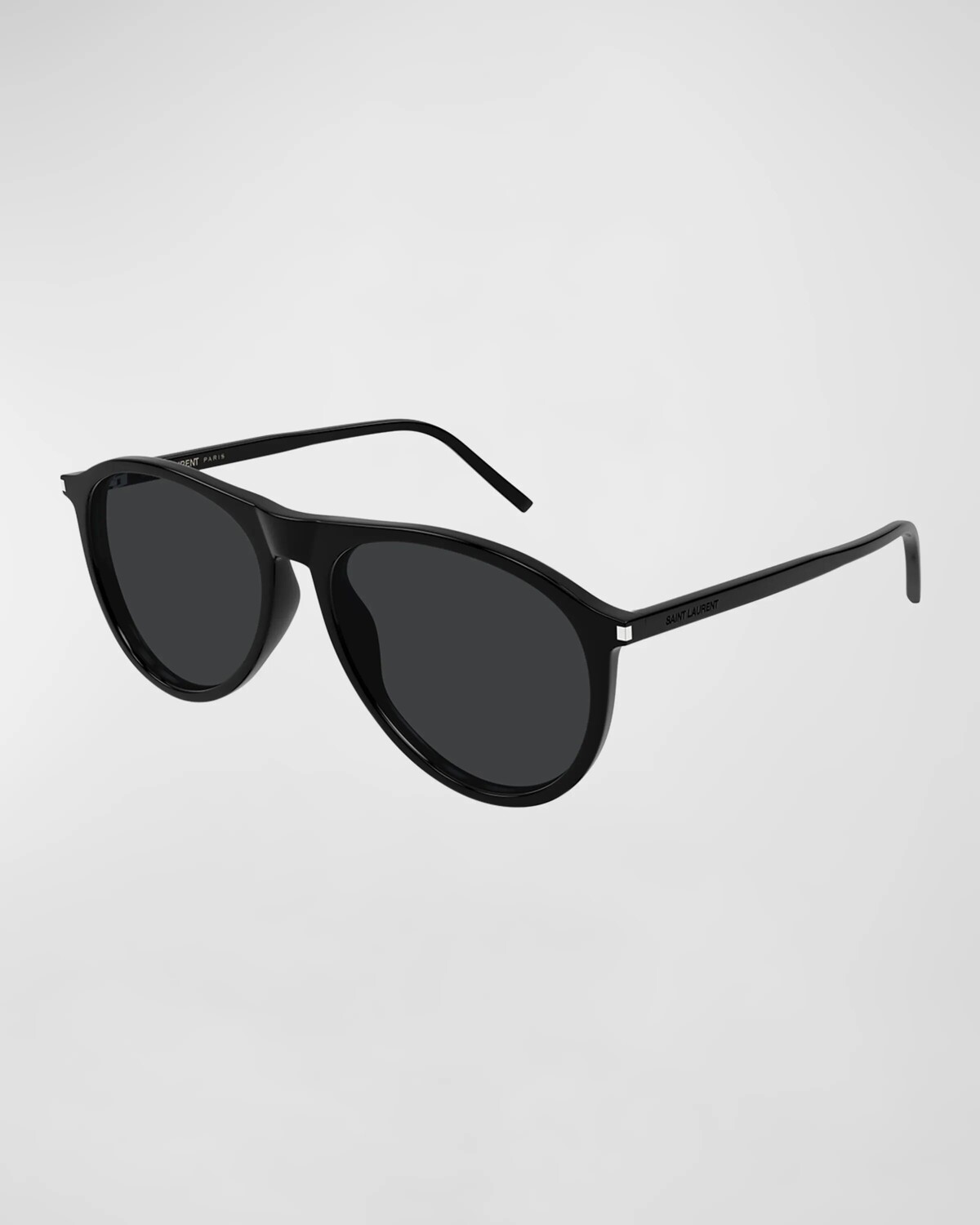 

Мужские овальные солнцезащитные очки из ацетата SL 667 Saint Laurent, цвет Black