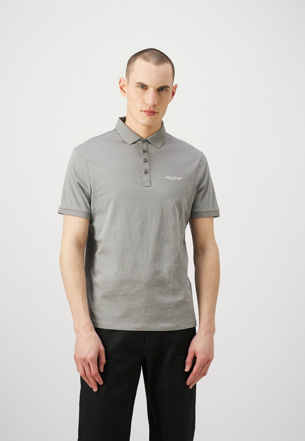 Рубашка-поло Armani Exchange, цвет light grey