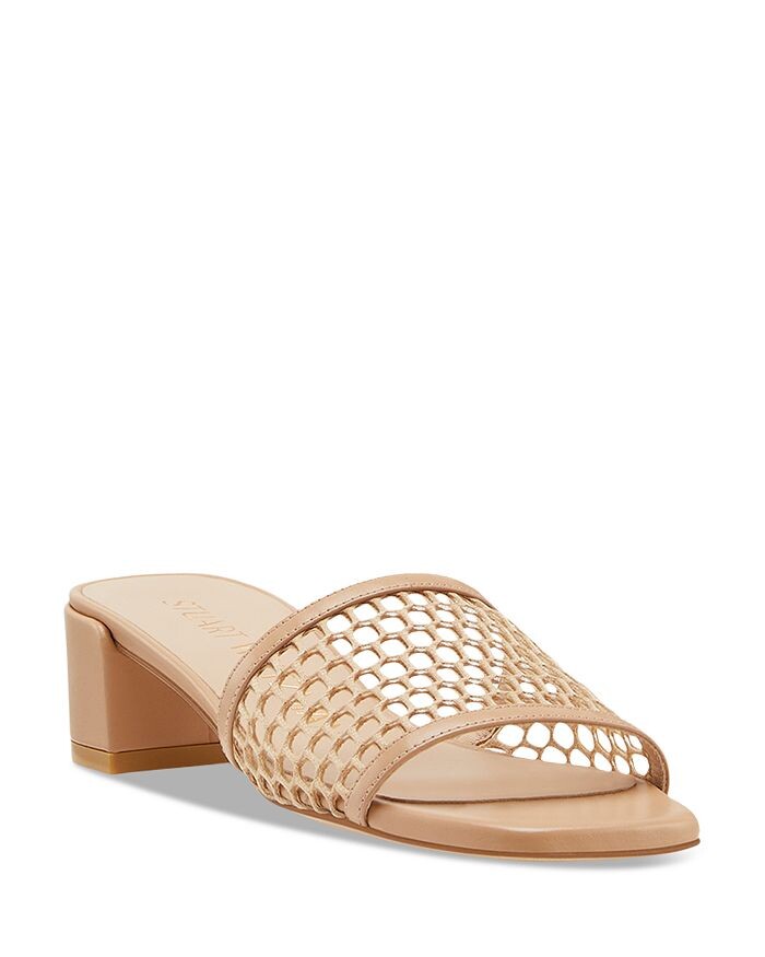 

Женские босоножки Cayman 35 с квадратным носком и сеткой на блочном каблуке Stuart Weitzman