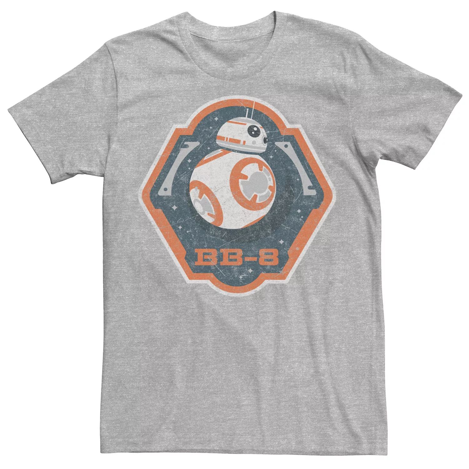 

Мужская футболка с потертым рисунком BB-8 и значком Star Wars