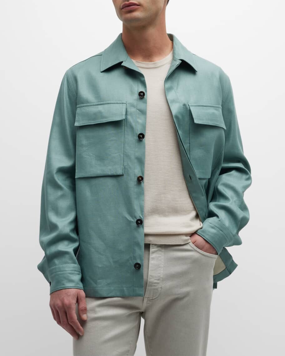 

Мужская льняная верхняя рубашка ZEGNA