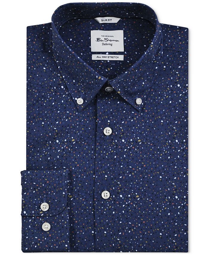 Мужская рубашка узкого кроя с фактурной текстурой Ben Sherman, синий ben sherman туалетная вода ben sherman 50 мл